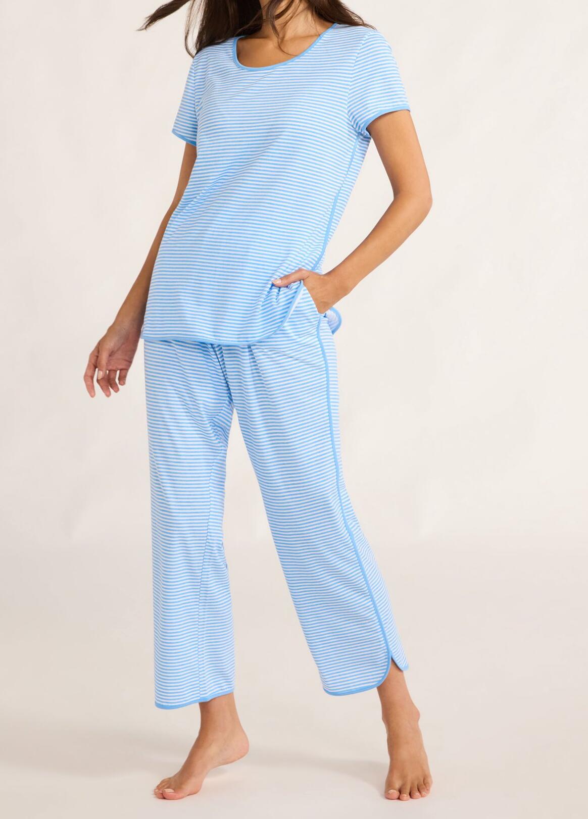 Joyspun Womens Sleep Tee and Pants Pajama Set 2-Piece