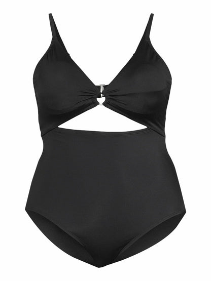 Time and Tru Womens and Womens Plus O Ring One Piece Swimsuit