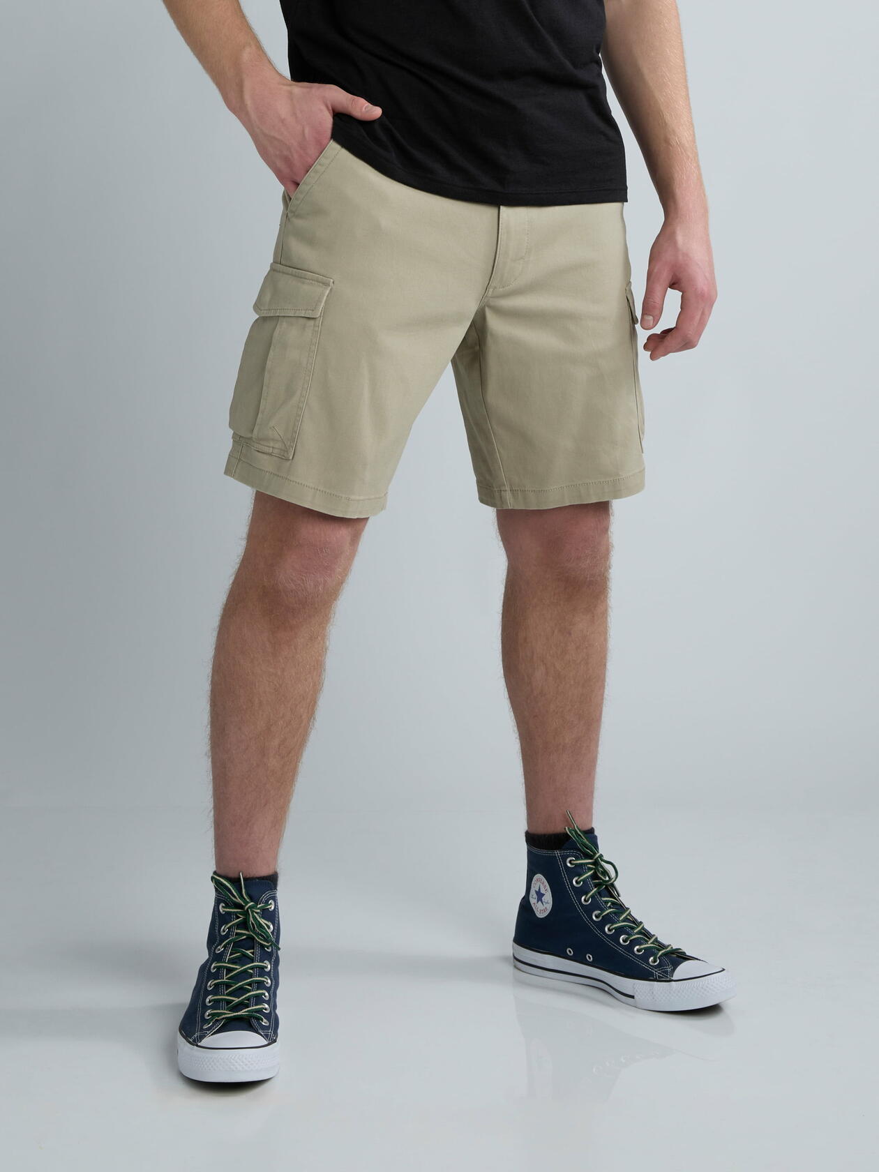 George Mens & Big Mens Cargo Shorts 10.5" Inseam Stone Wash Size 38