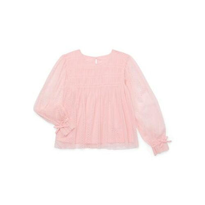 Wonder Nation Girls Smocked Tulle Top