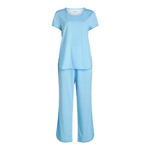 Joyspun Womens Sleep Tee and Pants Pajama Set 2-Piece