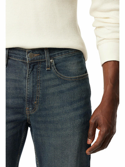 Levi Strauss Signature Mens  Straight Fit Jeans Dark Blue Size 38x30