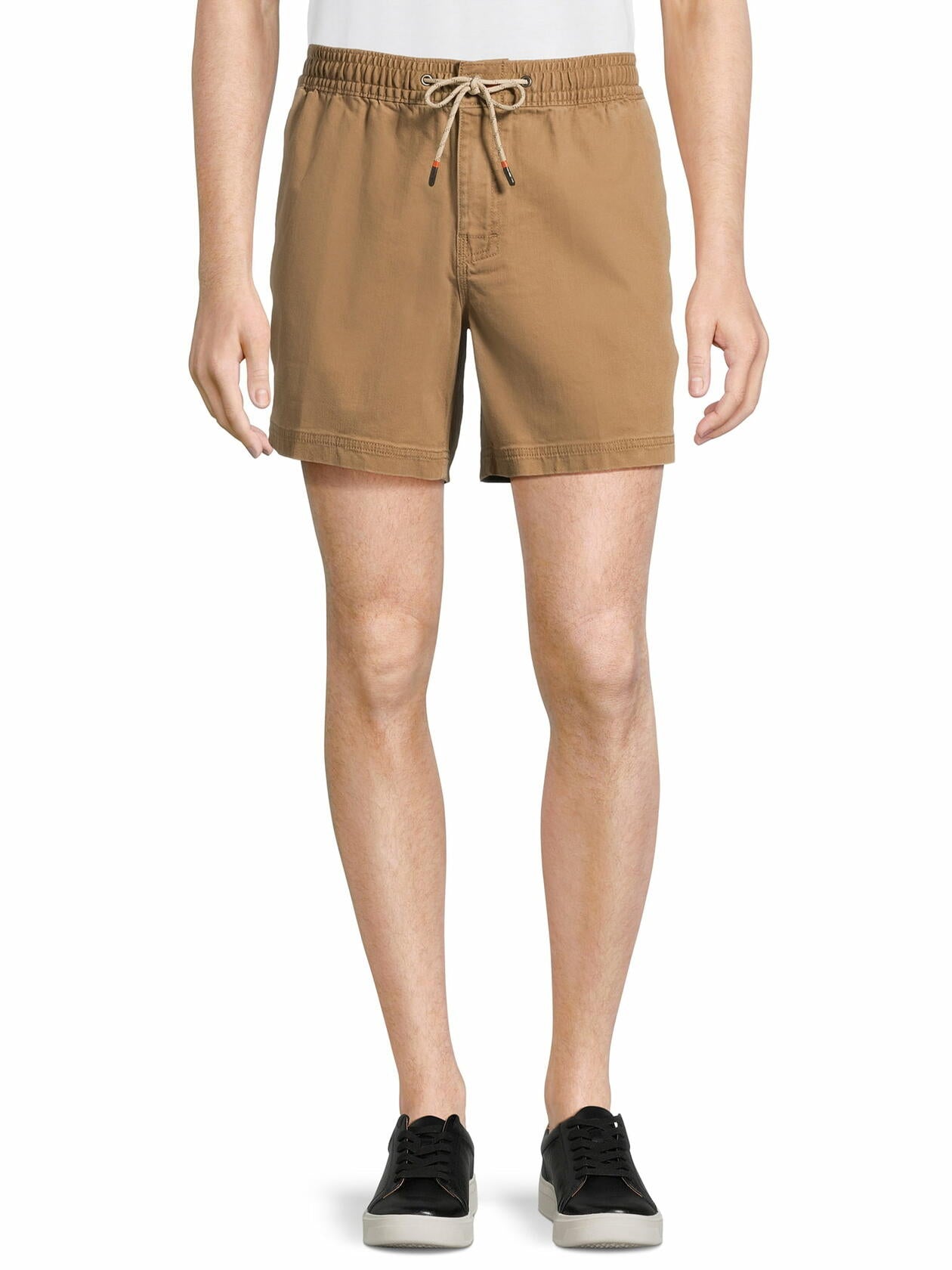 George Mens Twill Pull on Shorts Drawstring Waist 8 Inseam Brown Pecan Size L