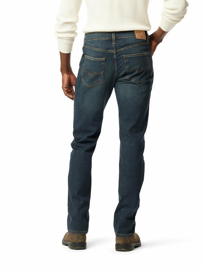 Levi Strauss Signature Mens  Straight Fit Jeans Dark Blue Size 38x30