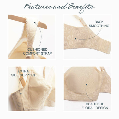 Playtex Bra 18 Hour Ultimate Shoulder Comfort Wirefree Natural Beige Size 38DDD