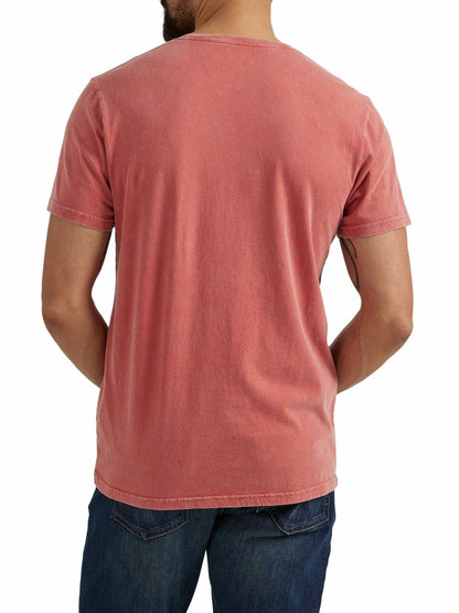Wrangler® Mens Short Sleeve Foreigner Graphic Band Tee Mineral Red Size S