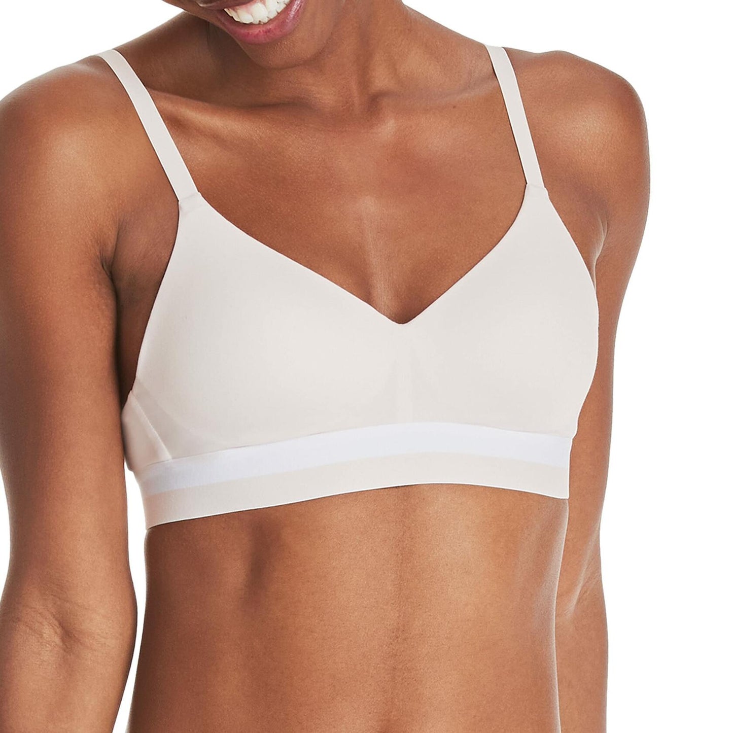 Hanes ComfortFlex Fit Wireless Full-Coverage T-Shirt Bra Light Buff Size S