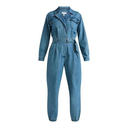 Sofia Jeans Womens Utility Jumpsuit Long Sleeves 26" Inseam