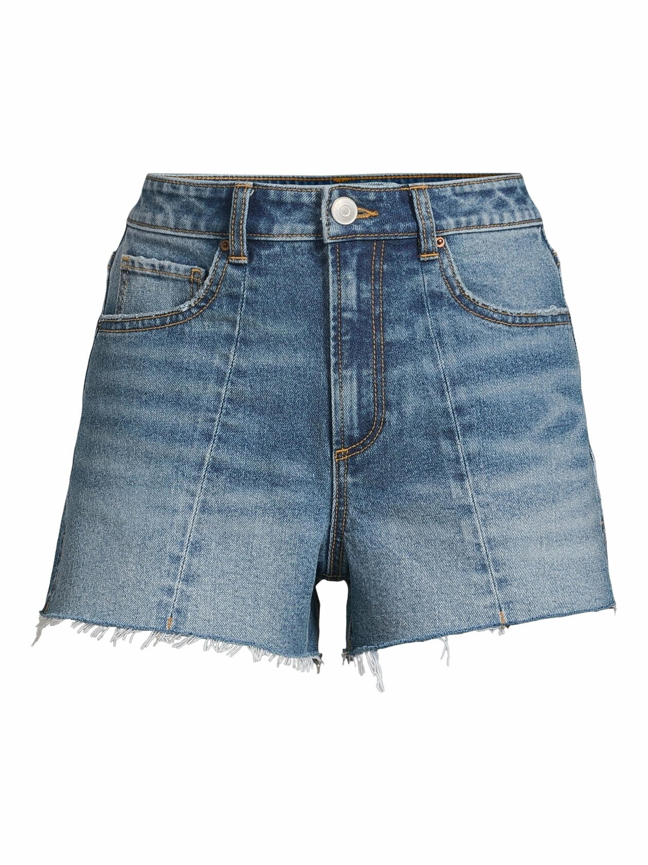 No Boundaries Juniors Seamed Denim Shorts Medium Wash Size 13