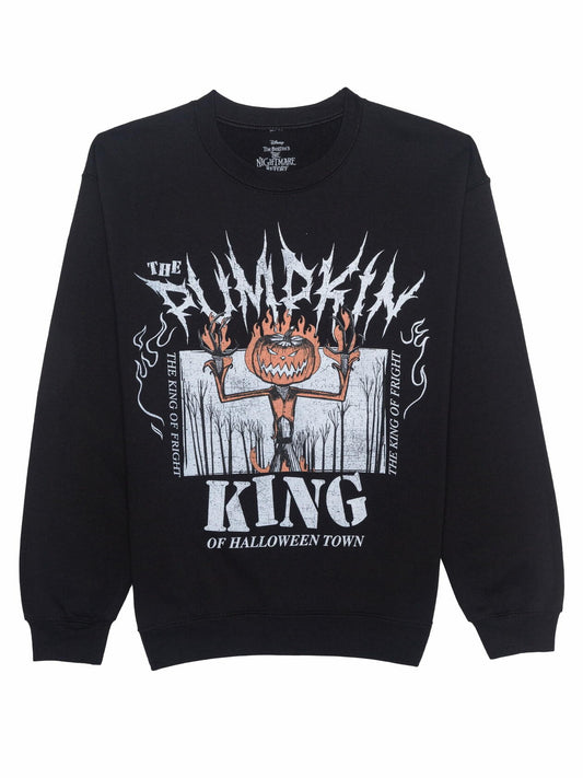 Disney Nightmare Before Christmas Mens Graphic Fleece Sweatshirt Black Size 2XL