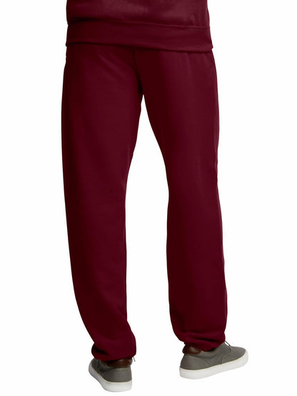 Fruit of the Loom Mens EverSoft Fleece Elastic Bottom Sweatpants with Pockets