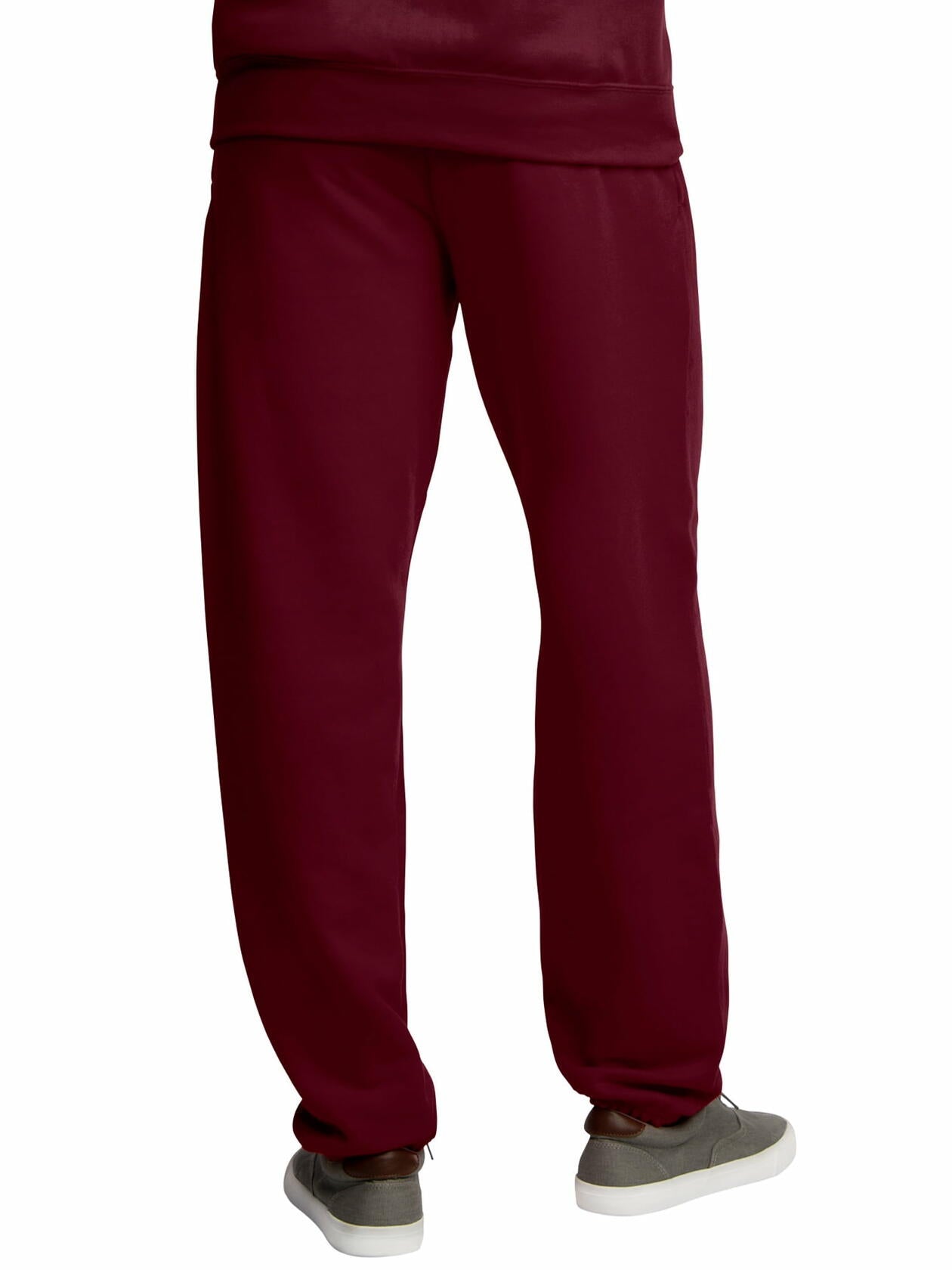 Fruit of the Loom Mens EverSoft Fleece Elastic Bottom Sweatpants with Pockets
