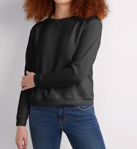 Hanes EcoSmart Womens Fleece Sweatshirt V-Notch