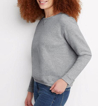 Hanes EcoSmart Womens Fleece Sweatshirt V-Notch