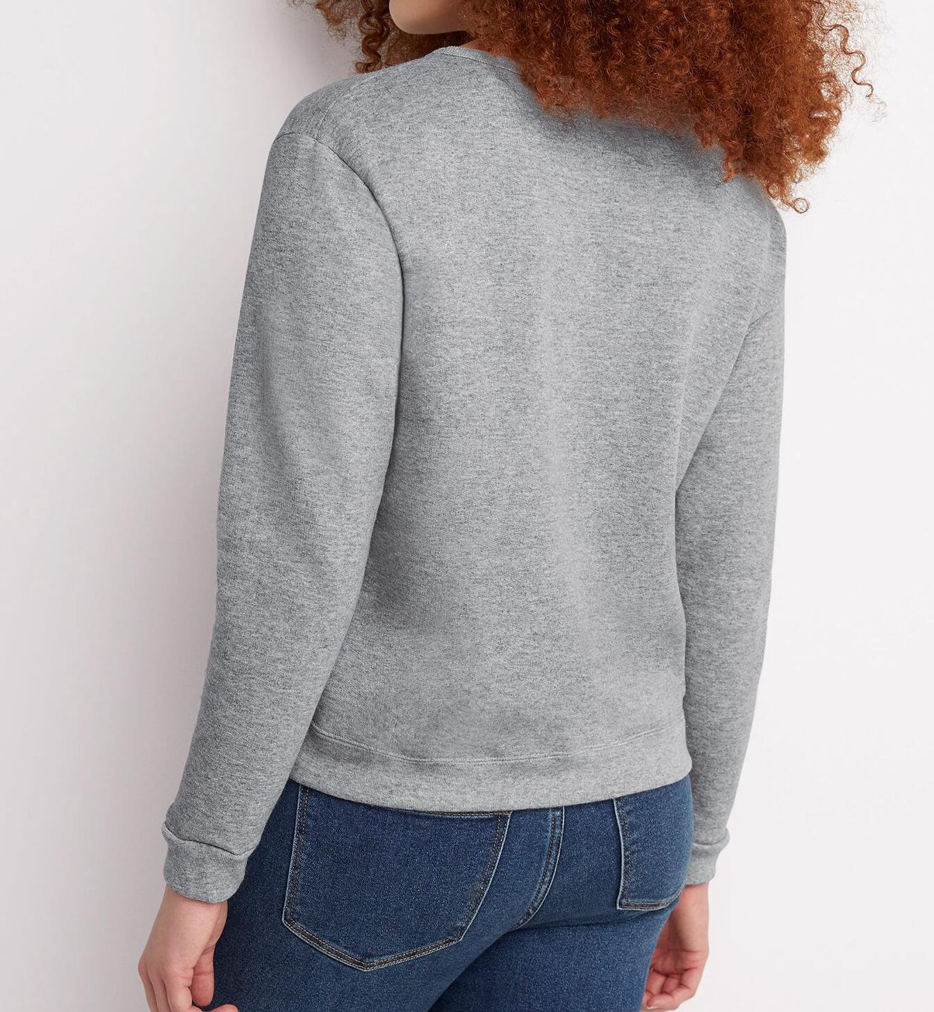 Hanes EcoSmart Womens Fleece Sweatshirt V-Notch