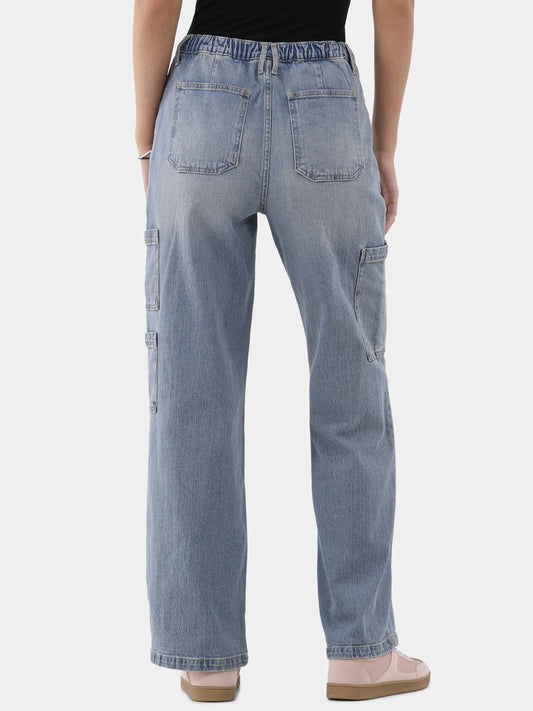 No Boundaries Wide Leg Cargo Pants 31.5'' Inseam Womens Medium Enzyme Size M