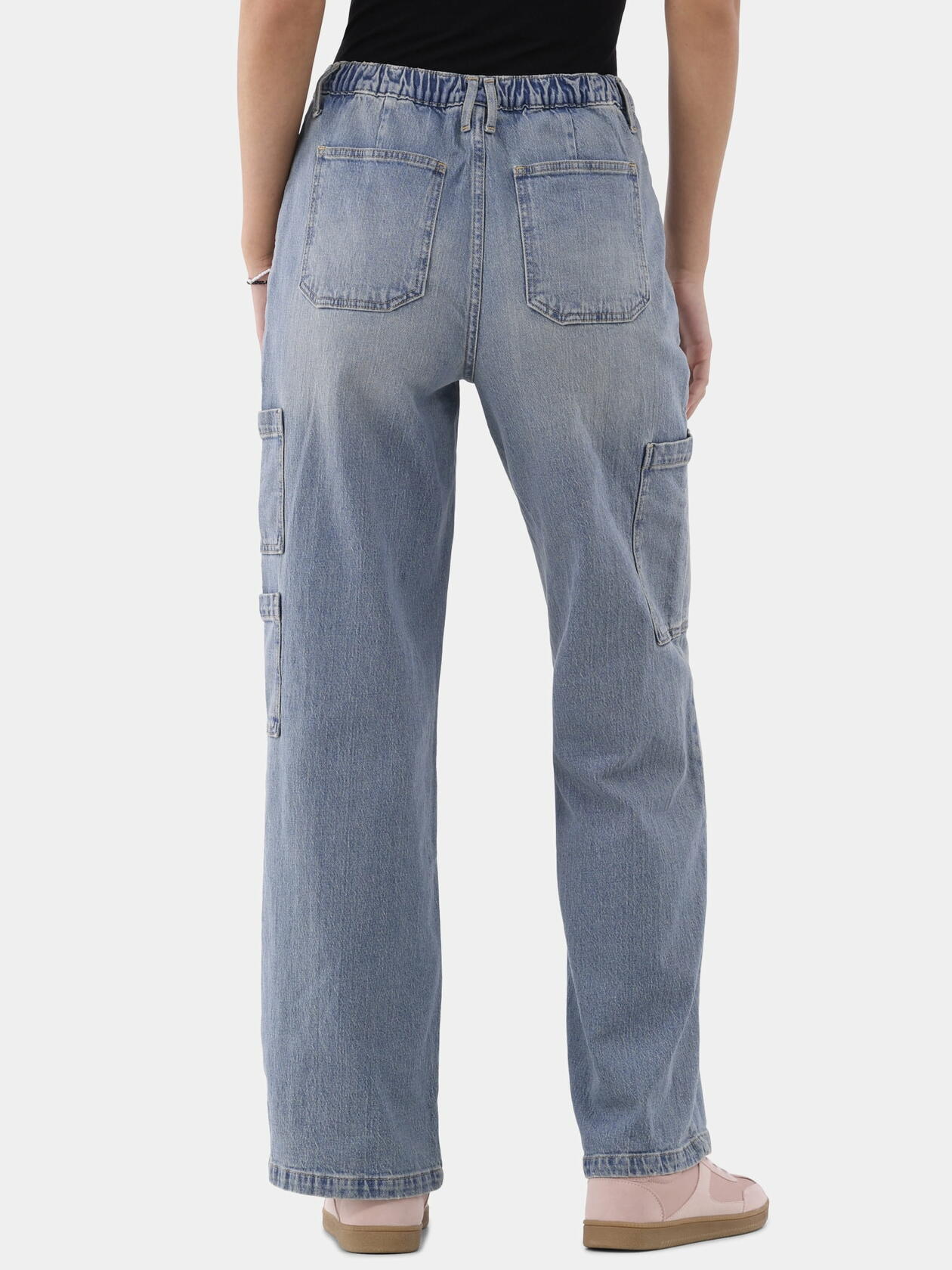 No Boundaries Wide Leg Cargo Pants 31.5'' Inseam Womens Medium Enzyme Size M