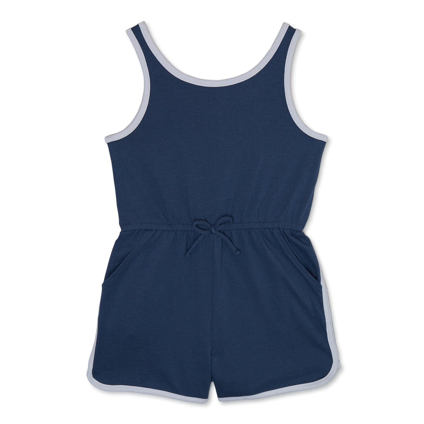 Wonder Nation Girls Sleevless Dolphin Hem Romper Insignia Blue Size M (7-8)
