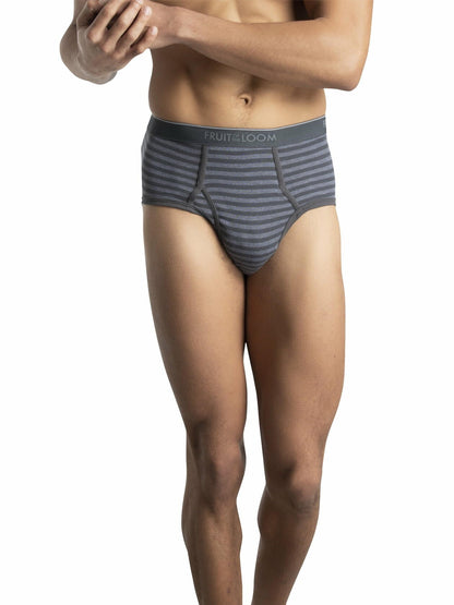 Fruit of the Loom Mens Fashion Brief 6-Pack Assorted Stripes and Solids Size XL
