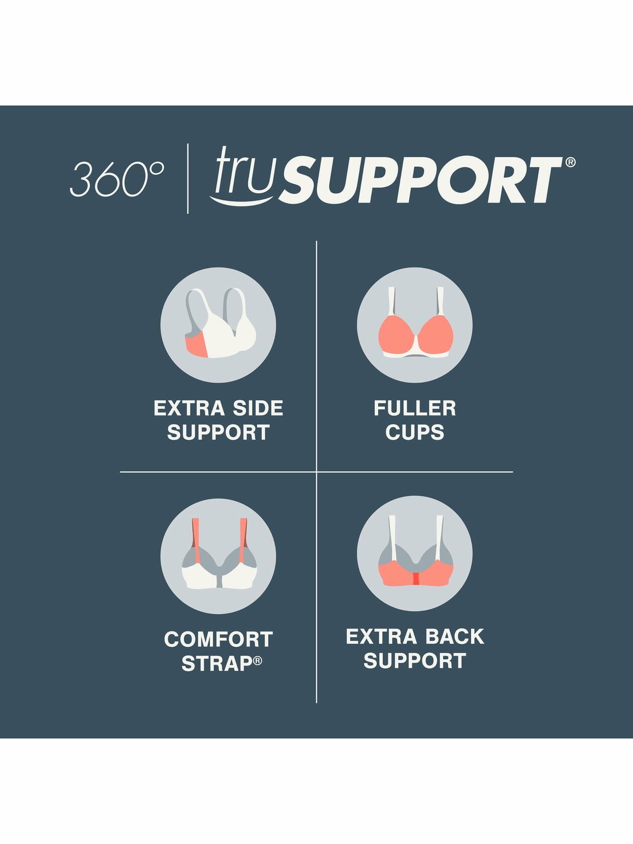 Playtex Womens 18 Hour Ultimate Lift and Support Wirefree Bra Nude Size 36C