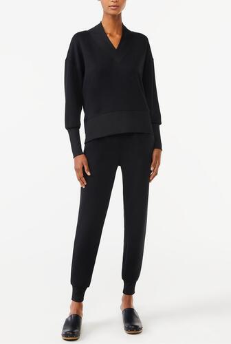 Scoop Womens and Womens Plus Scubaknit V-Neck Sweatshirt