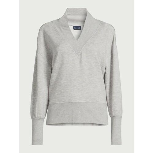 Scoop Womens and Womens Plus Scubaknit V-Neck Sweatshirt