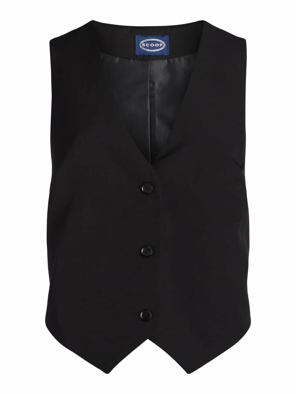 Scoop Womens Ultimate Crepe Tailored Vest Black Soot Size XL