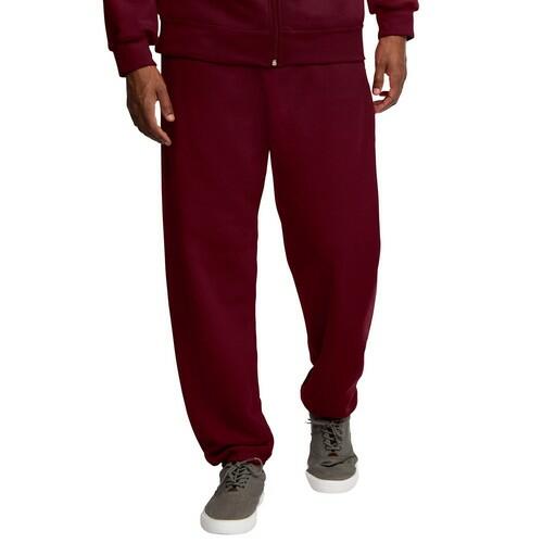 Fruit of the Loom Mens EverSoft Fleece Elastic Bottom Sweatpants with Pockets