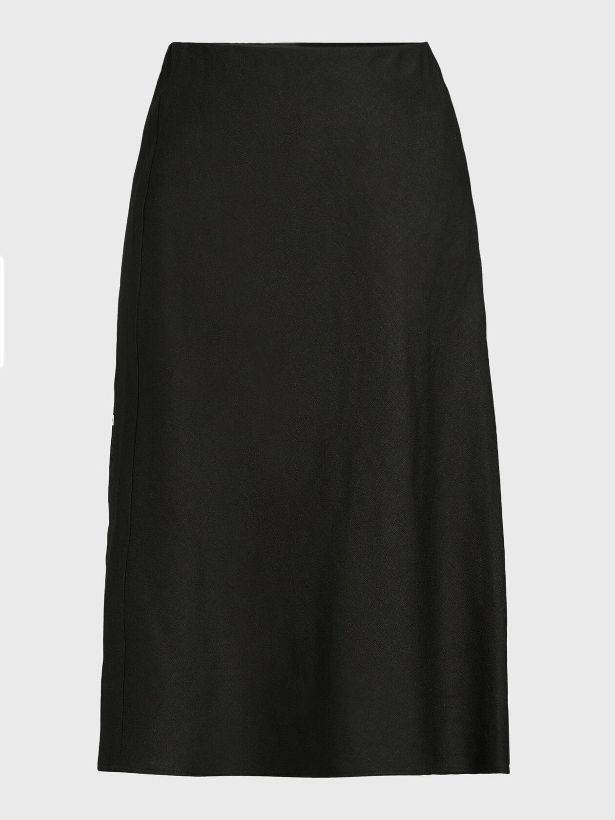 Free Assembly Womens Bias Slip Midi Skirt Black Soot Size XL