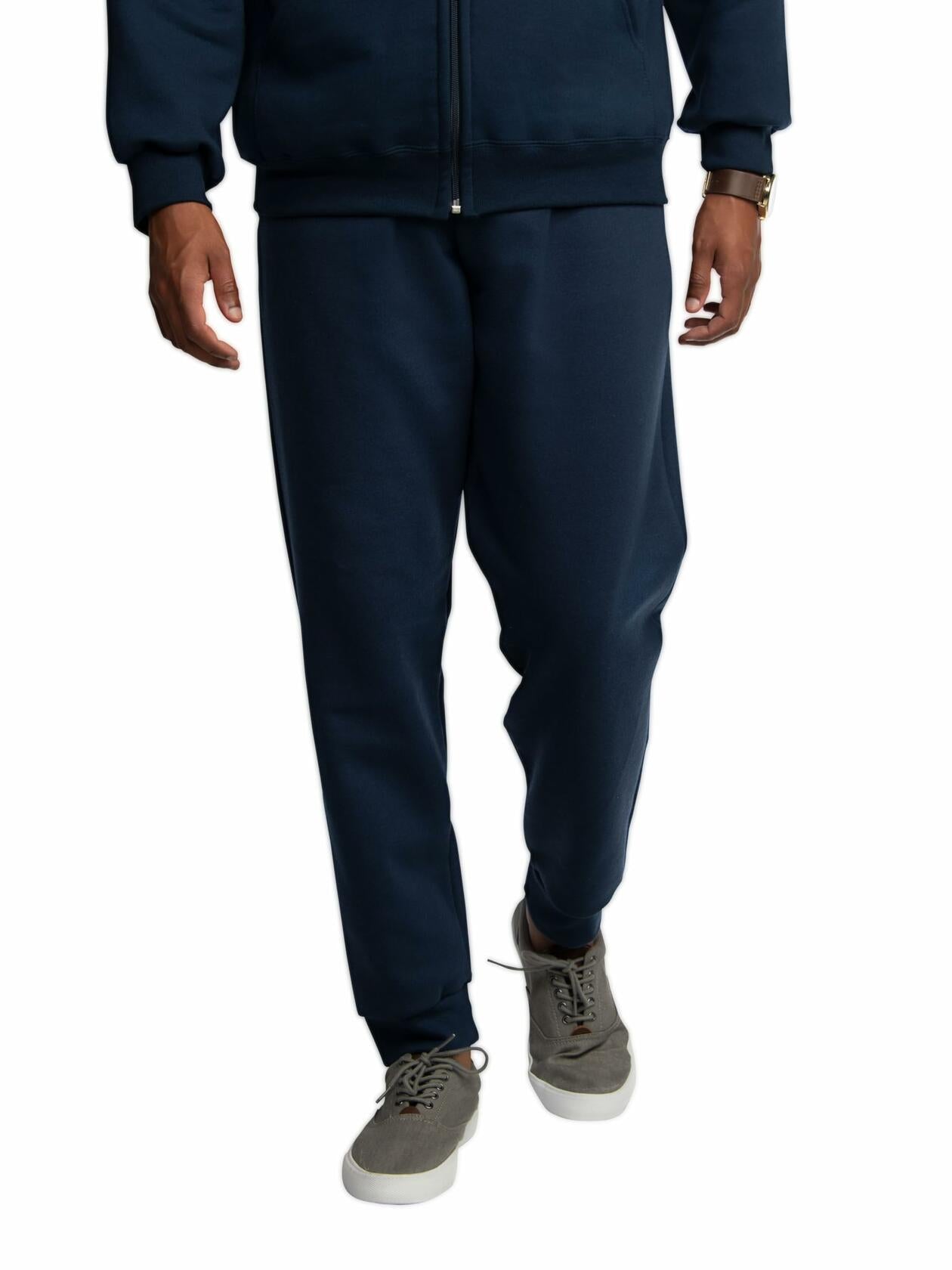 Fruit of the Loom Mens EverSoft Fleece Jogger Sweatpants Navy Size XL