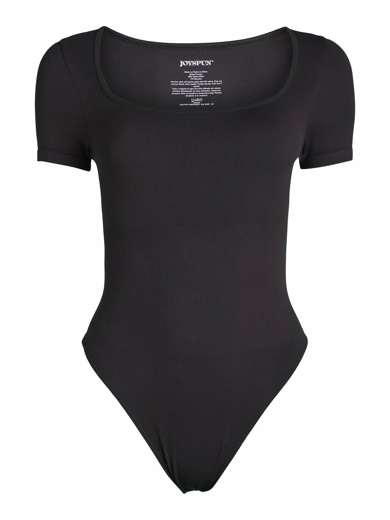 Joyspun Womens Seamless Slimming Bodysuit 2- Pack Black Soot/Winter White Size M