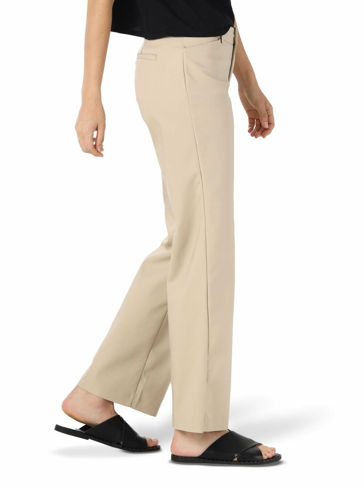 Lee® Womens Flex Motion Regular Fit Trouser Pant Bungalow Khaki Size 18 Long