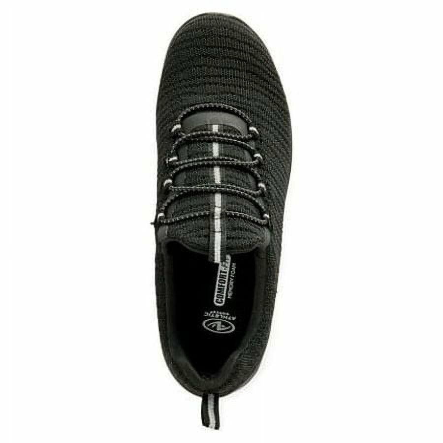Athletic Works Womens Bungee Slip-On Sneakers Lightweight Lace-up Black Size 6