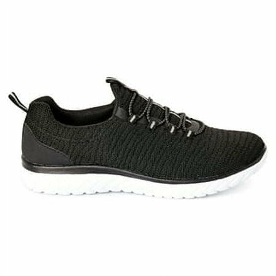 Athletic Works Womens Bungee Slip-On Sneakers Lightweight Lace-up Black Size 6