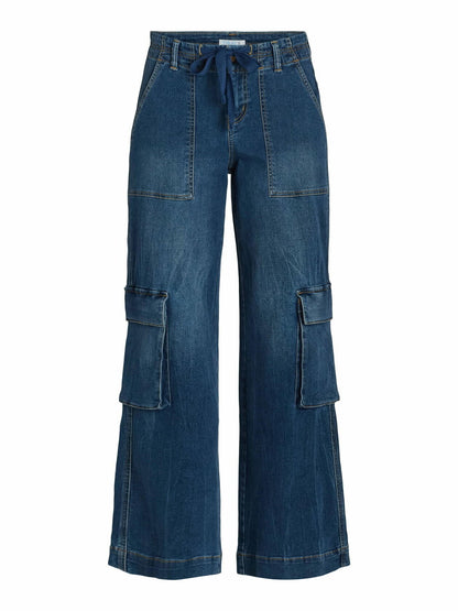 Time and Tru Womens Drawstring Cargo Pants 31" Inseams Dark Vintage Size 6