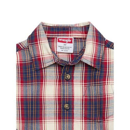 Wrangler Toddler Boys Long Sleeve Flannel Button-Up Shirt and Pants Set