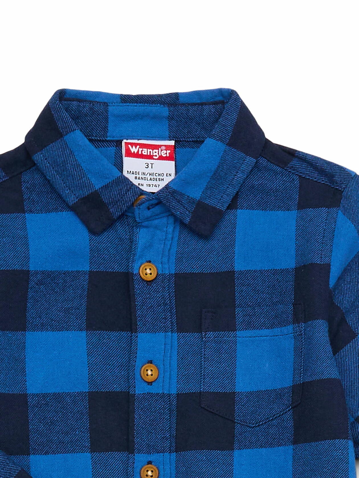 Wrangler Toddler Boys Long Sleeve Flannel Button-Up Shirt and Pants Set