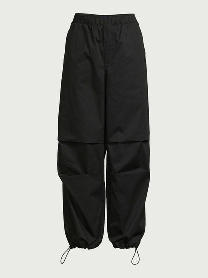 Scoop Womens Cotton Parachute Jogger Pants Black Size M