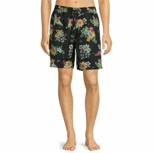 No Boundaries Mens Elastic Waist Swim Shorts with UPF 50+