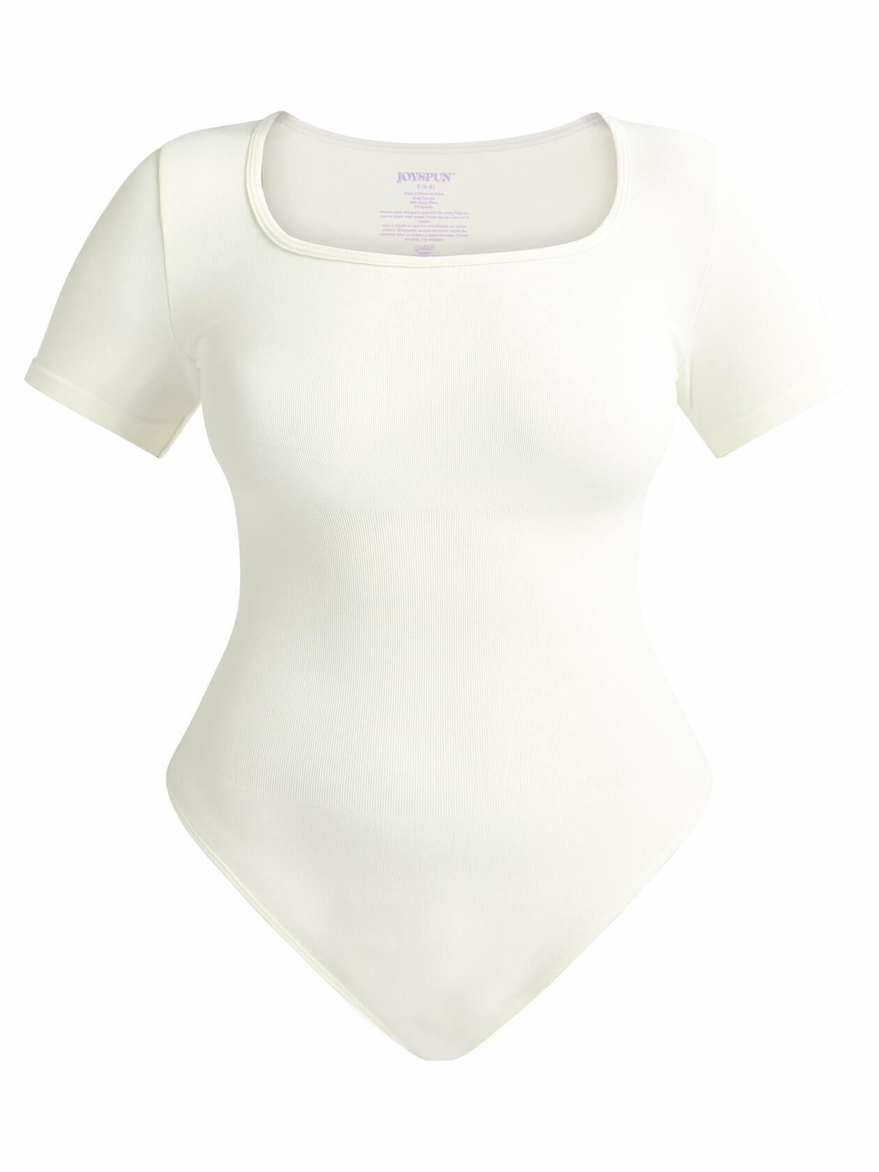 Joyspun Womens Seamless Slimming Bodysuit 2- Pack Black Soot/Winter White Size M