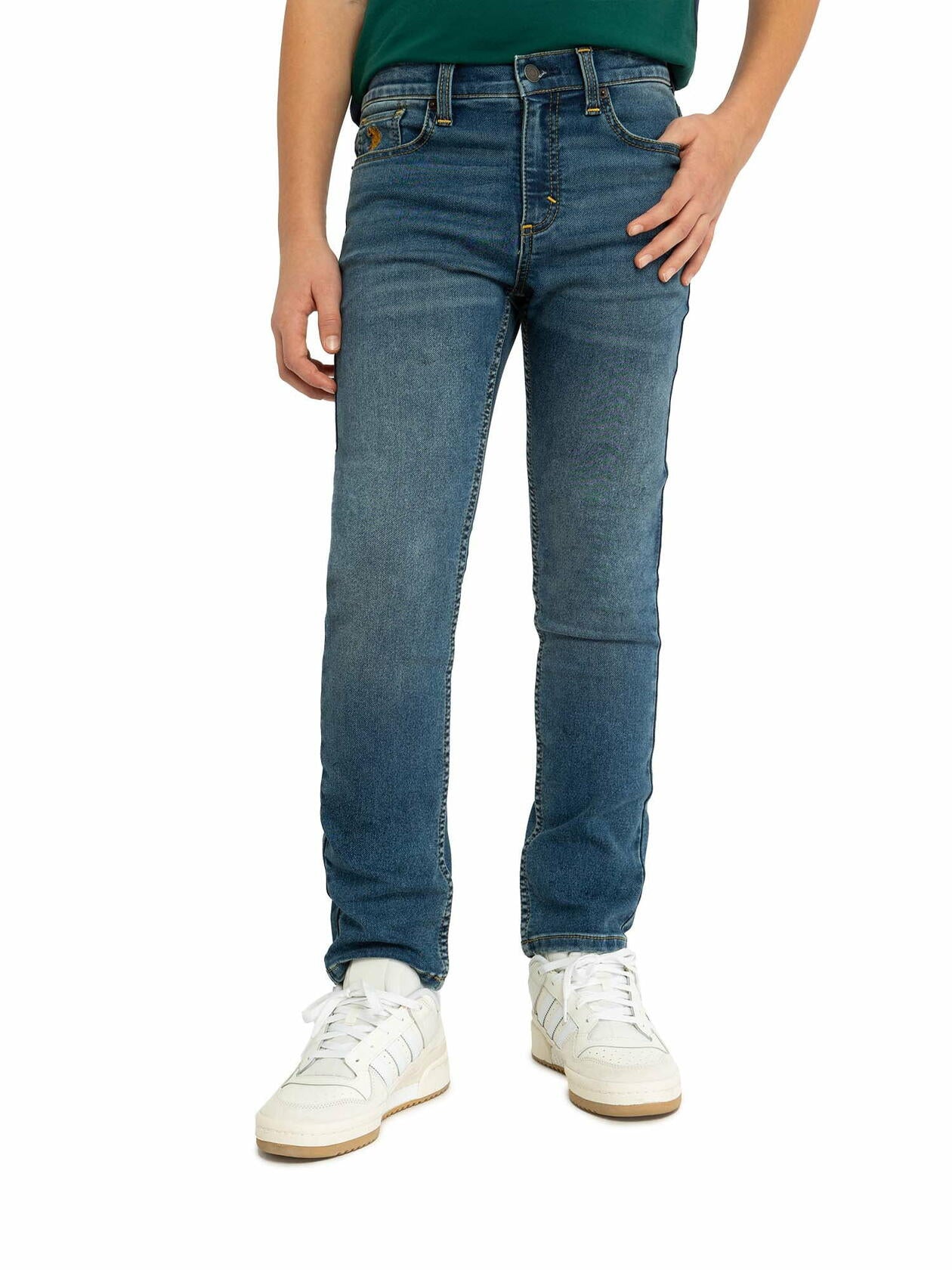 U.S. Polo Assn Boys Skinny Knit Denim Jean Medium Tinted Size 12