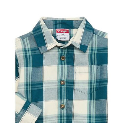 Wrangler Toddler Boys Long Sleeve Flannel Button-Up Shirt and Pants Set