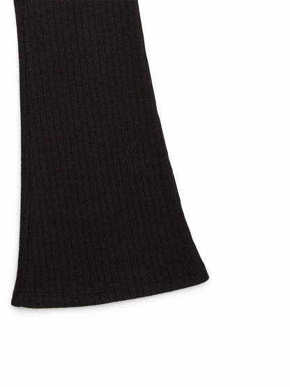 Wonder Nation Girls Ribbed Pull On Flare Pants