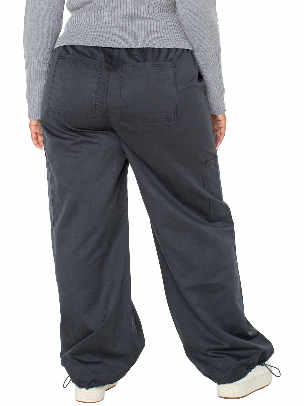 Celebrity Pink Womens Plus Wide Leg Parachute Pants Black Size 1X