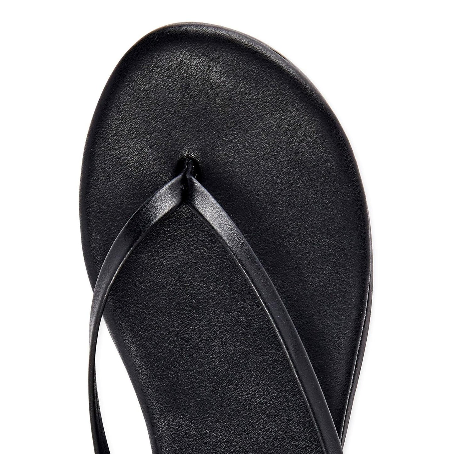 Time and Tru Womens Barely There Thong Sandals Black Size 7