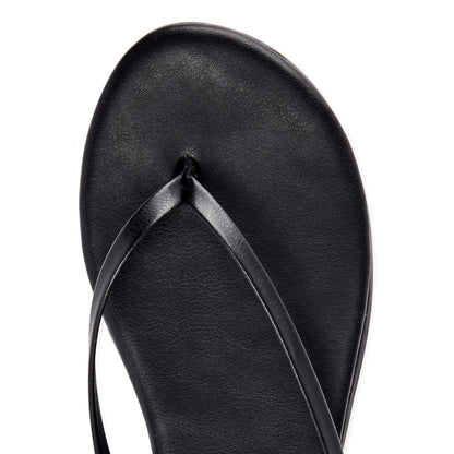 Time and Tru Womens Barely There Thong Sandals Black Size 7