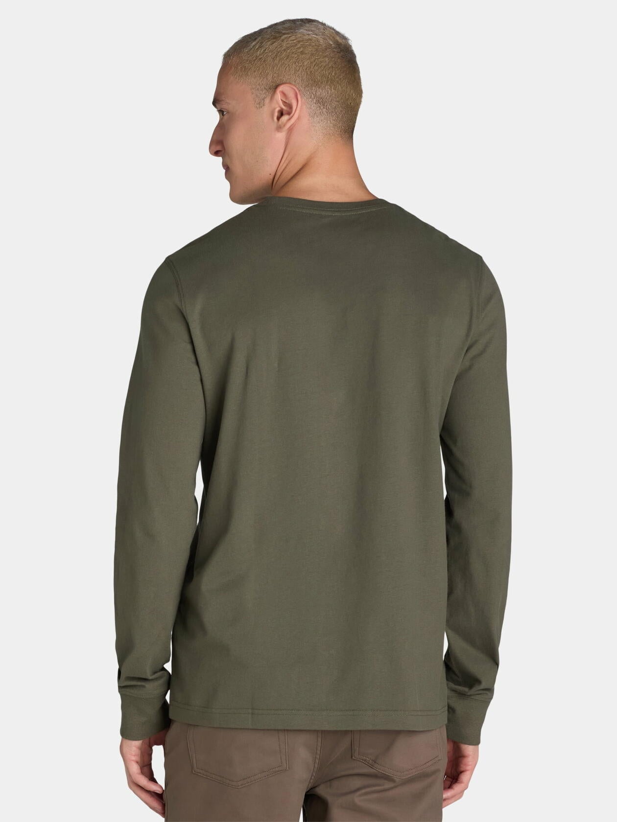 George Mens Cotton Long Sleeve T-Shirt Crewneck 2-Pack Multicolor Size L (12-44)