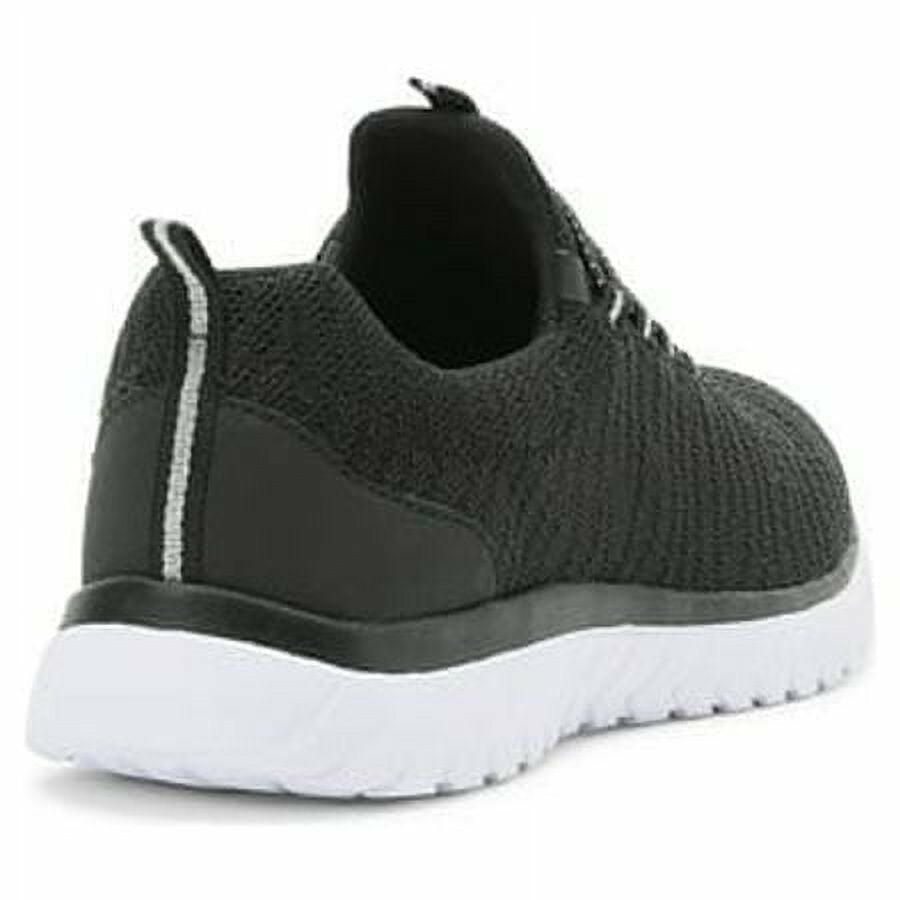 Athletic Works Womens Bungee Slip-On Sneakers Lightweight Lace-up Black Size 6