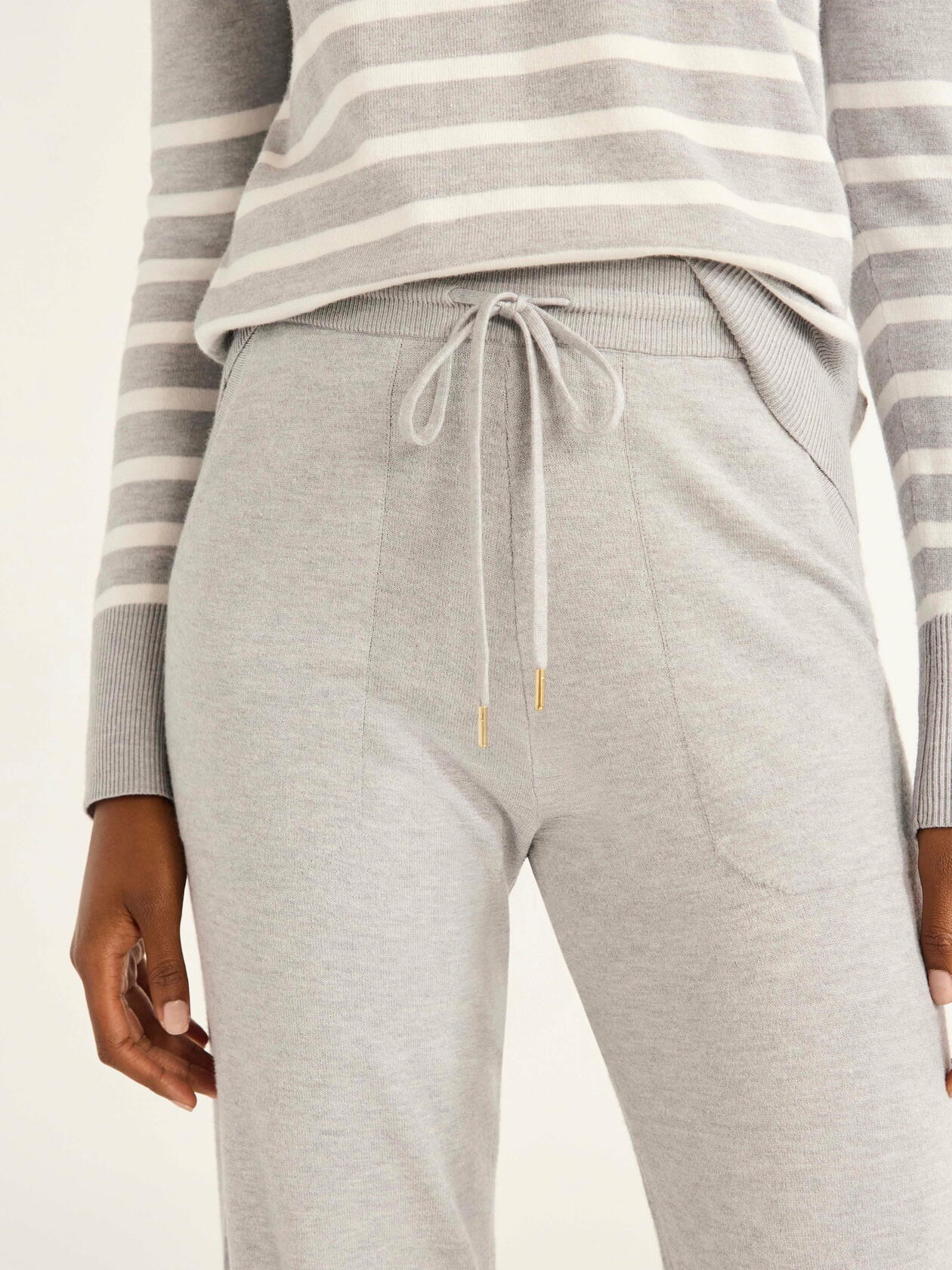 Free Assembly Womens Cozy Yarn Sweater Jogger Pants Light Heather Grey Size 4X