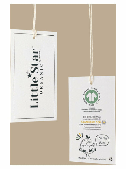 Little Star Organic Baby Unisex 4-Pk Long Sleeve Bodysuit Earthtones Size 0-3 M